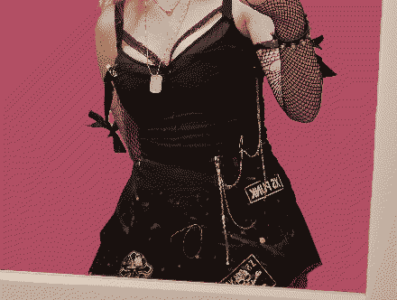 XS punk-skirt paired with a handmade top